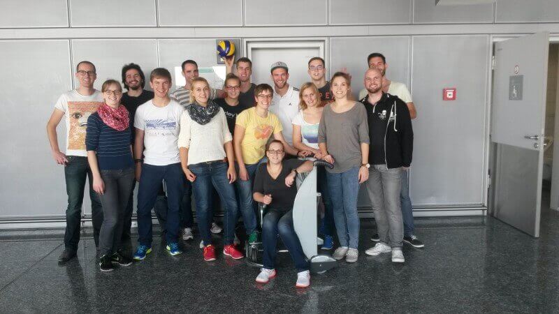 Team Deutschland nach der Ankunft zur EM in Portugal.